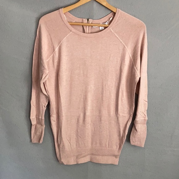 Dusty pink oversized thin knit sweater Sz S - Picture 1 of 5